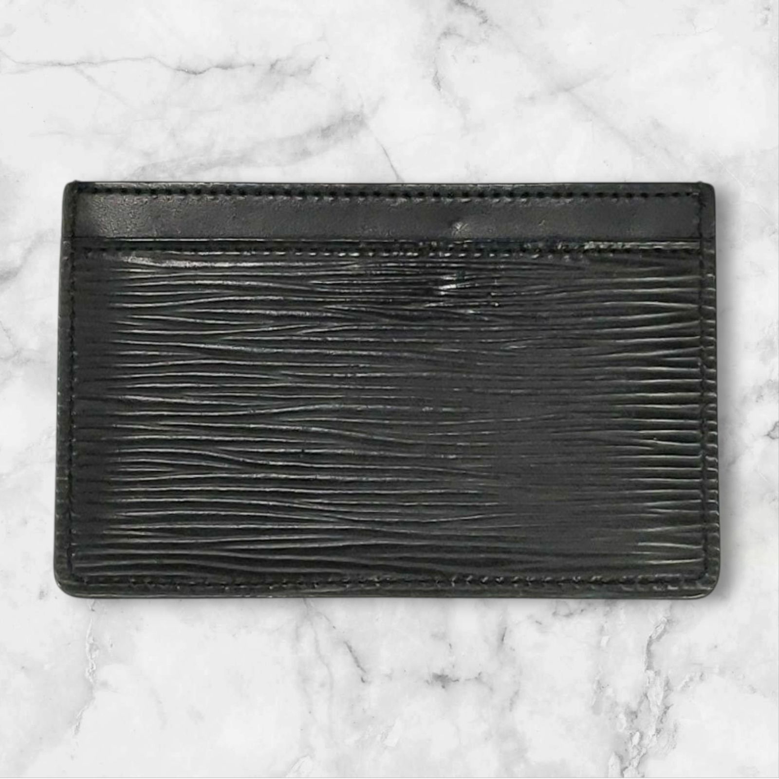 LOUIS VUITTON カードケース ポルト カルト サーンプル エピレザー ノワール