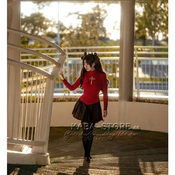 ◆Fate|hollow ataraxia 風 遠坂凛 とおさか りん コスプレ衣装 ウィッグ 靴 cosplay コスチューム パーティーグッズ ハロウィン変