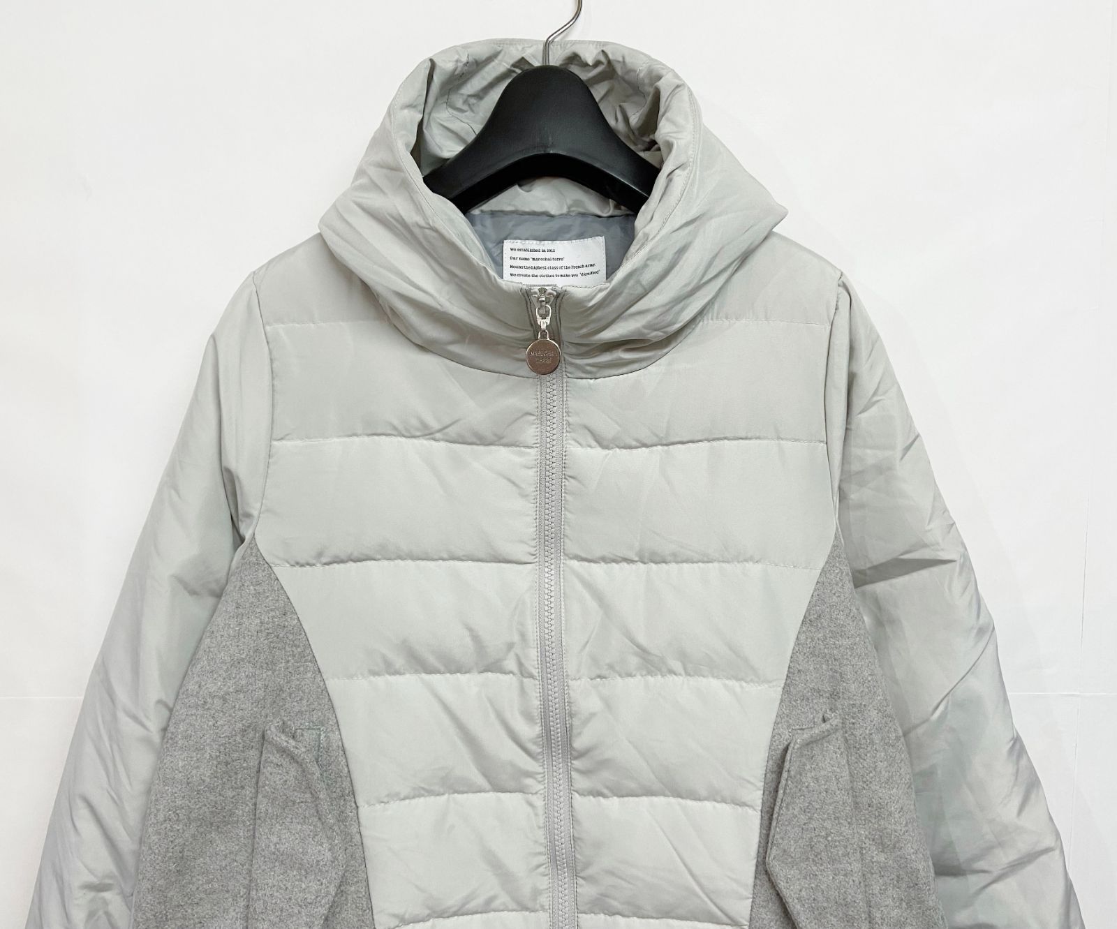 美品✨　MARECHAL TERRE マルシャルテル　フーテッドダウンジャケット MARECHAL TERRE マルシャルテル フーデットダウンジャケット - メルカリ
