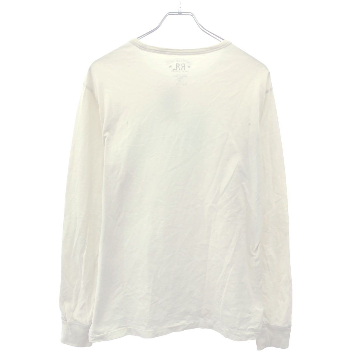 RRL ダブルアールエル ロゴプリントロングスリーブTシャツ ホワイト L 