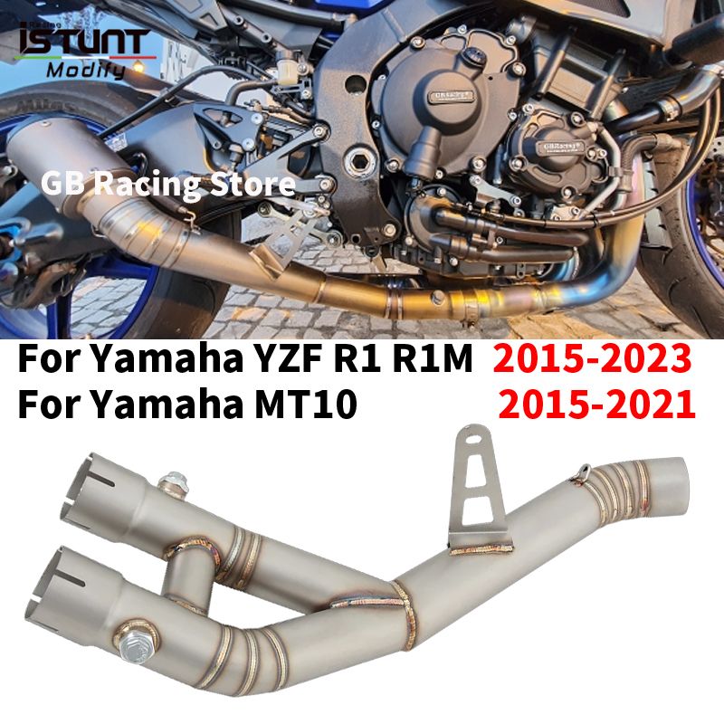 ヤマハ YZF R1 MT-10 MT10 R1M 2015 - 2025 バイク 二輪 エスケープ排気システム ステンレス カスタムミッドリンクパイプ