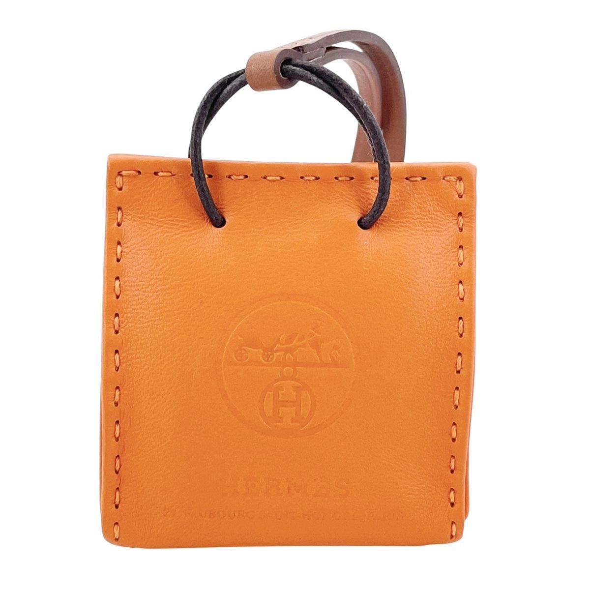 エルメス サック オランジュ バッグ チャーム オレンジ アニョー ミロ HERMES - 未使用品△HERMES エルメス サックオランジュ フー