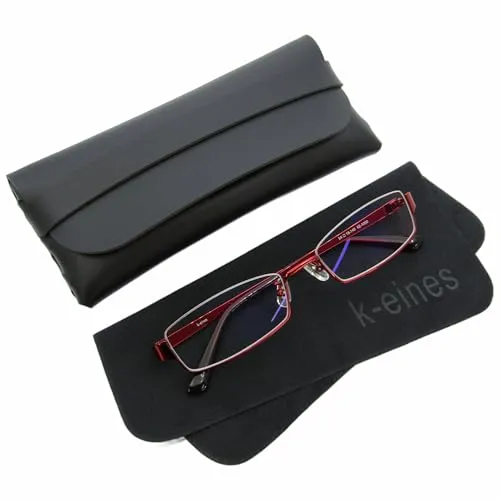 k－eines] 軽い 掛けやすい 老眼鏡 スクエア アンダーリム メタル