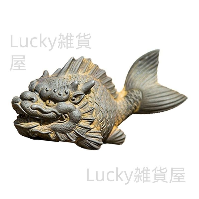 魚化龍 鯉躍龍門 竜魚手把 置物 オブジェ 装飾品 工芸品 美術品