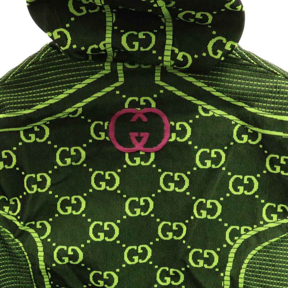 GUCCI (グッチ) GG ジャガード 総柄 ジップアップ フード