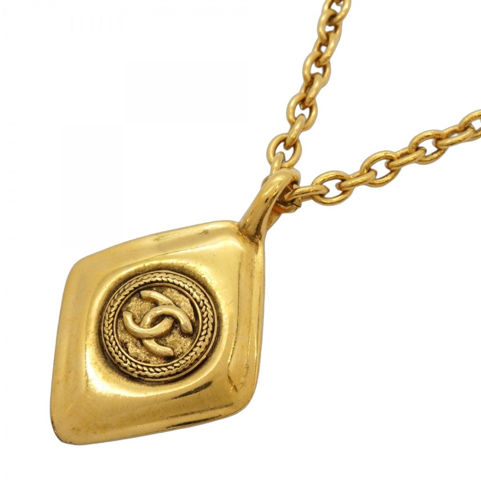 シャネル(Chanel) シャネル ネックレス ココマーク 菱形 GP