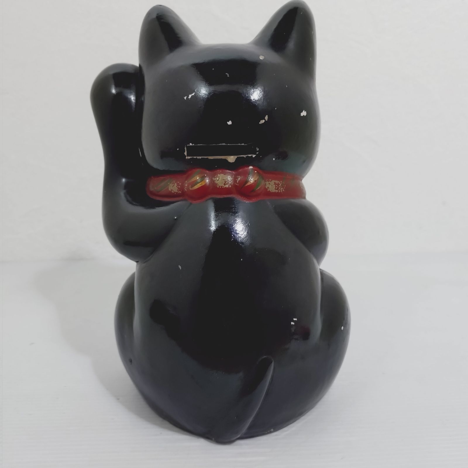 当時物 招き猫 昭和レトロ 商売繁盛 開運 縁起物 インテリア 黒
