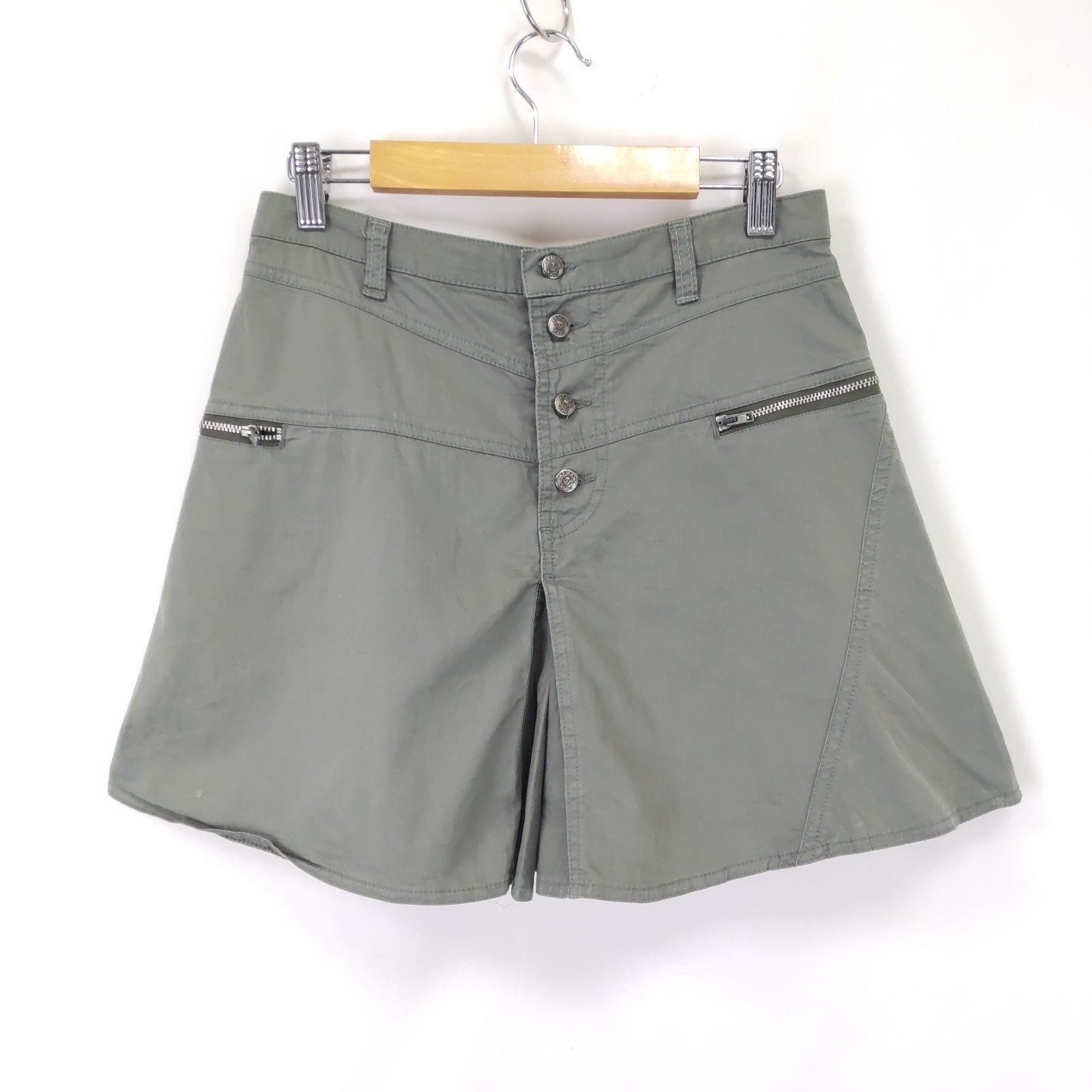 ARMANI JEANS アルマーニ ジーンズ ミニスカート 40|M程度|カーキ|khaki イタリア製|skirt◆BJ015-f