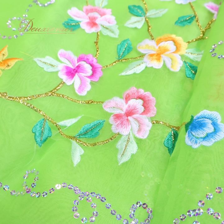 韓国伝統 衣装 チマチョゴリ コスチューム 韓国 コリアン グリーン系 黄緑 ピンク系 花柄 柄 模様 カラフル 蛍光色 セット イベント 韓服 伝統衣装 パーティー お祝い フォトスポット お祝い事 MAAHADDERANG_COM