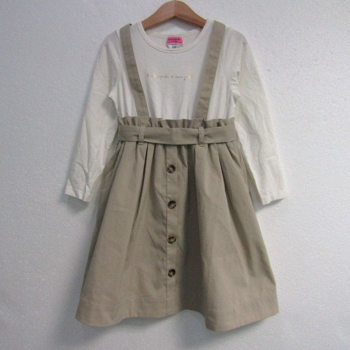 ケイトスペード　160 新品　ガールズ 袖切り替えワンピース　キッズ　レディース kate spade new york kids（ケイトスペードニューヨーク）の