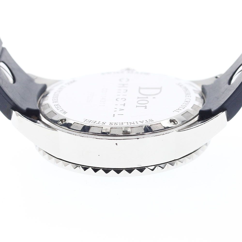 ディオール Dior CD114311 クリスタル ダイヤベゼル クロノ