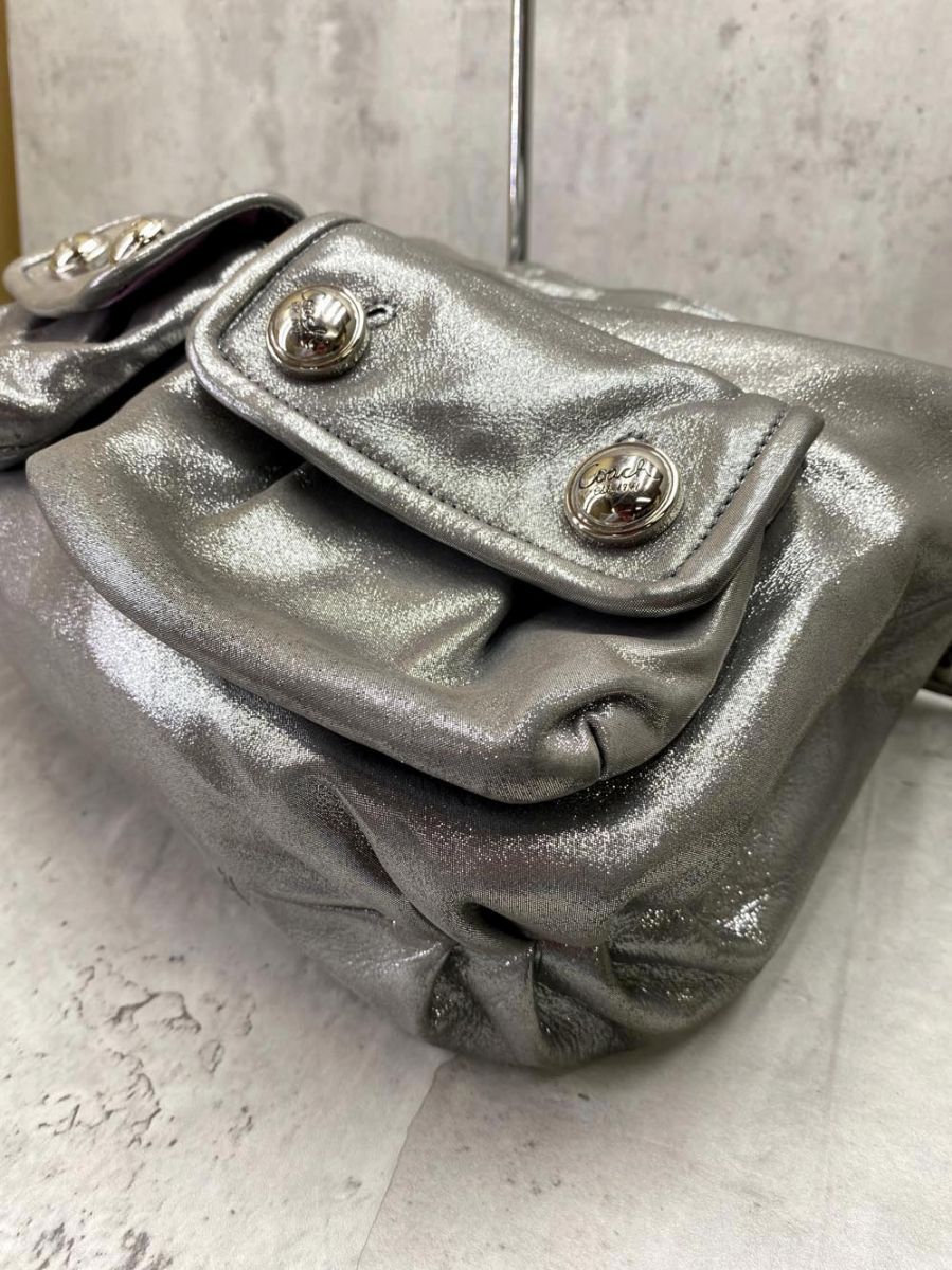 最終値下げ‼️coach コーチ　シルバー　2way バック　y2k 平成ギャル 最終値下げ‼️coach コーチ 肩掛け ハンドバッグ y2k 平成ギャル