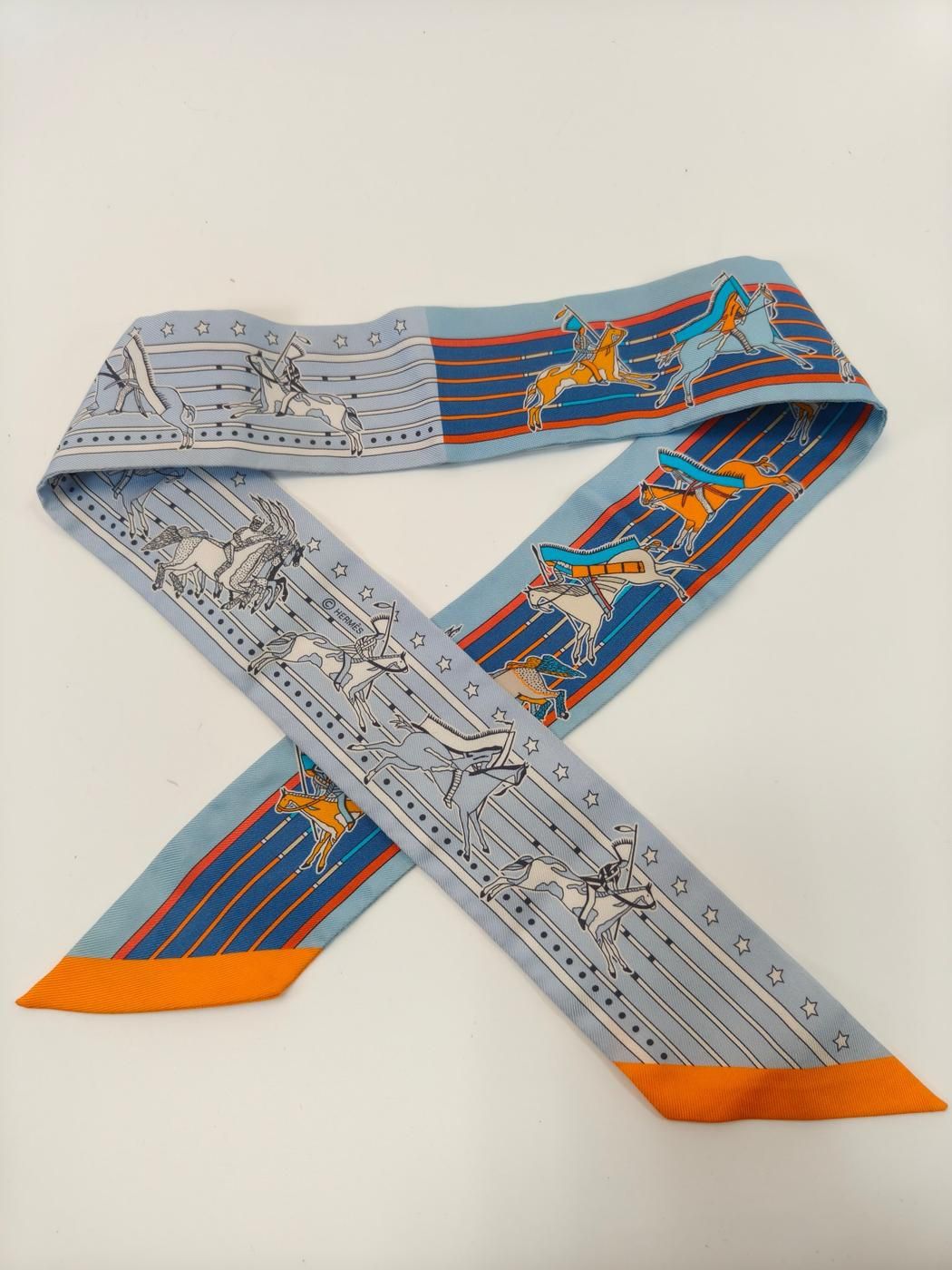 HERMES エルメス ツイリー スカーフ パウニー族の首長 シルク100