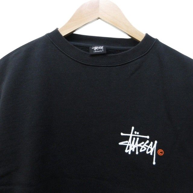 00s stussy スウェット トレーナー ☆関税込☆STUSSY☆SPORT RELAXED OVERSIZED CREW☆WASHED BLACK