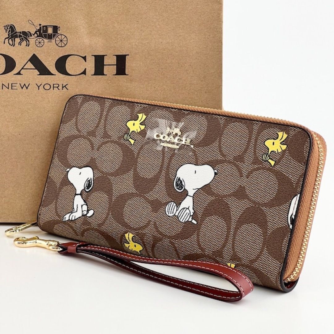 COACH PEANUTS ウッドストック 長財布-