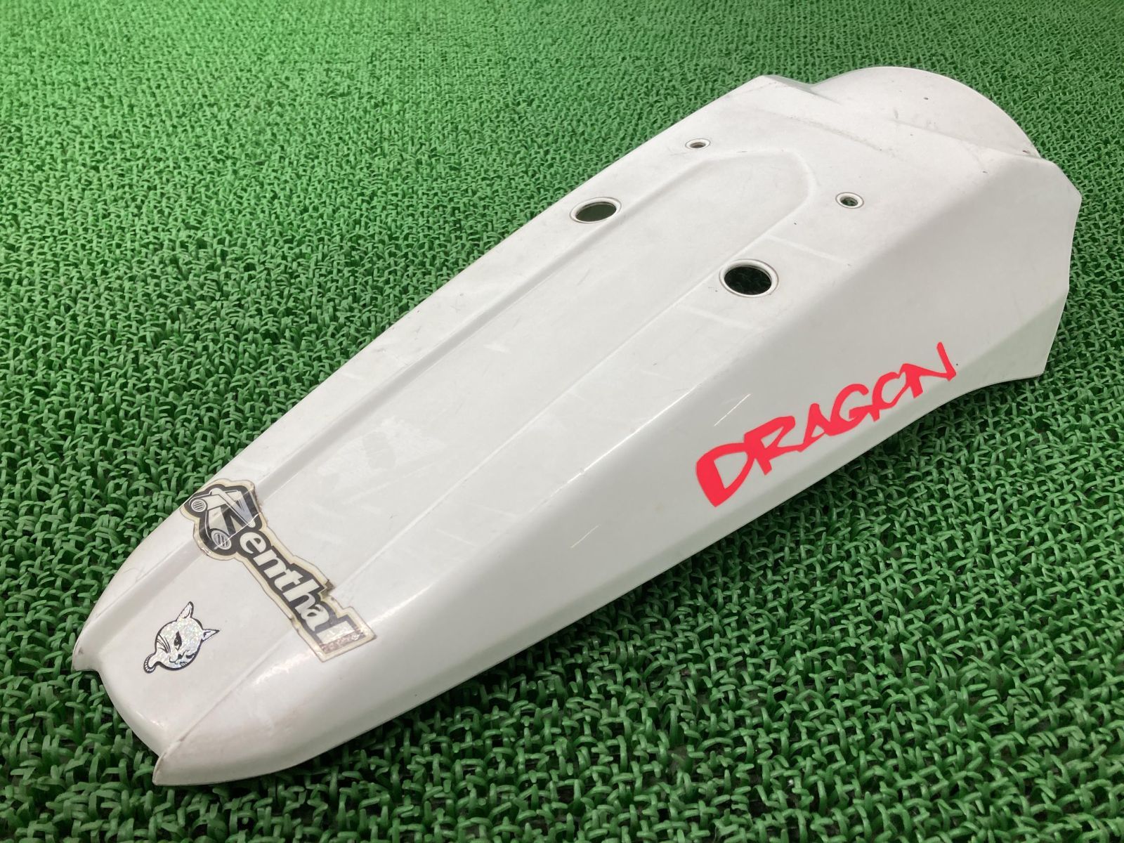 Dトラッカー KLX250 リアフェンダー 白 35022-0014 カワサキ 純正 中古 バイク 部品 LX250H LX250J ペイント素材に 割れ欠け無し 品薄