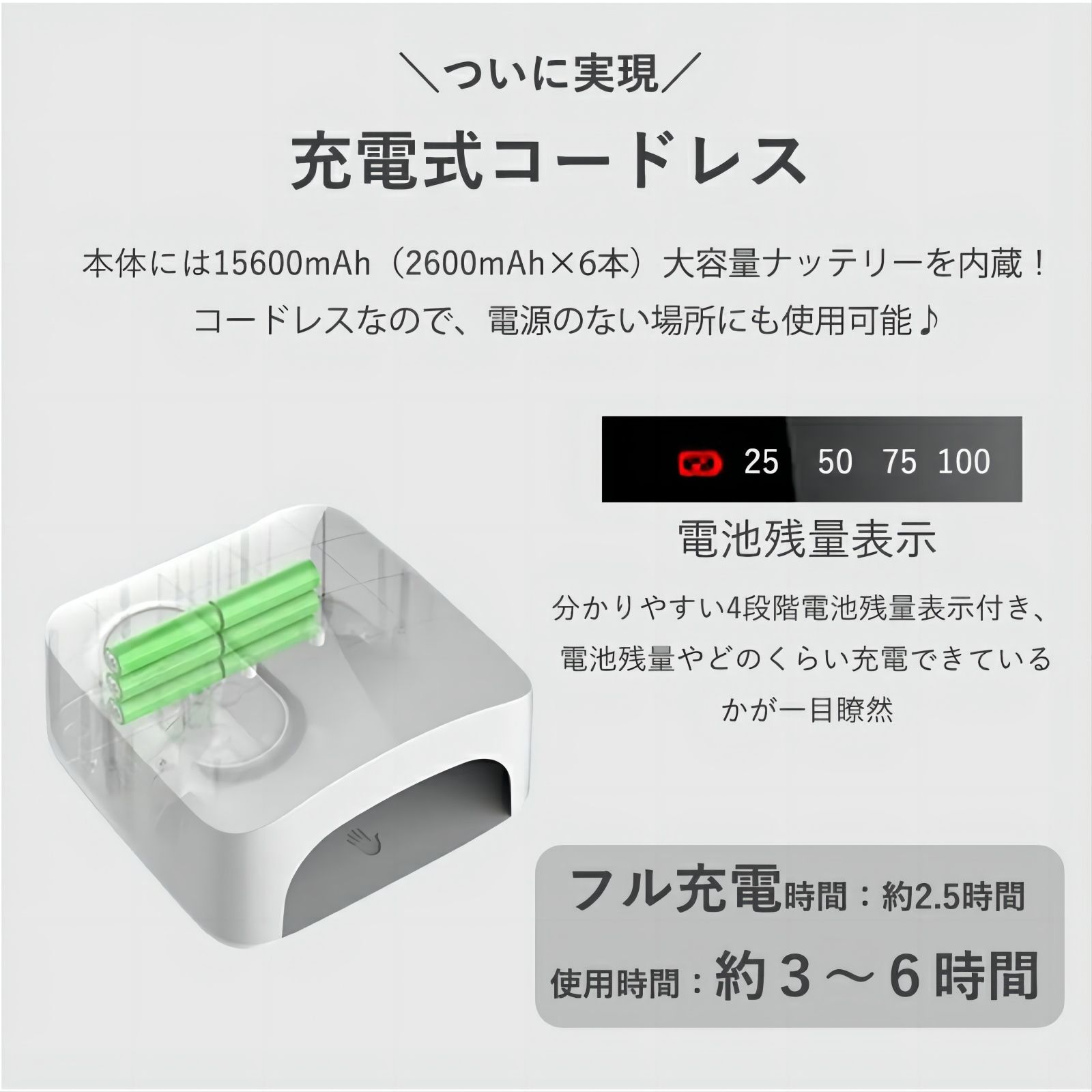 ハイパワー 充電式