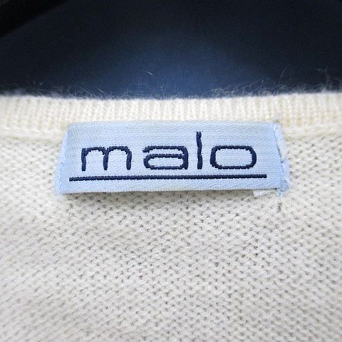 malo - マーロ ノースリ ニット セーター ベスト プルオーバー カシミヤ 42 白 マーロ malo ノースリーブ ニット セーター ベスト プルオーバー