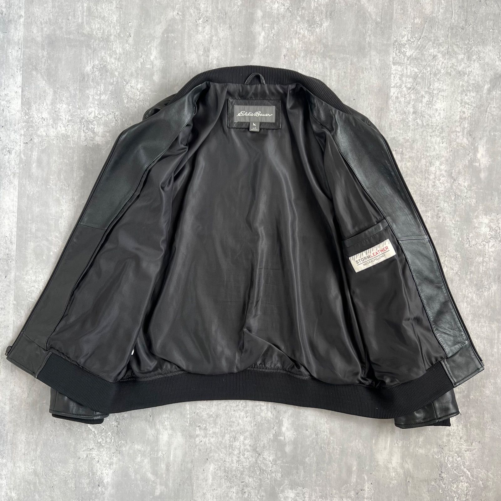00s Eddie Bauer エディーバウアー STORM LEATHER 羊革 スタンド