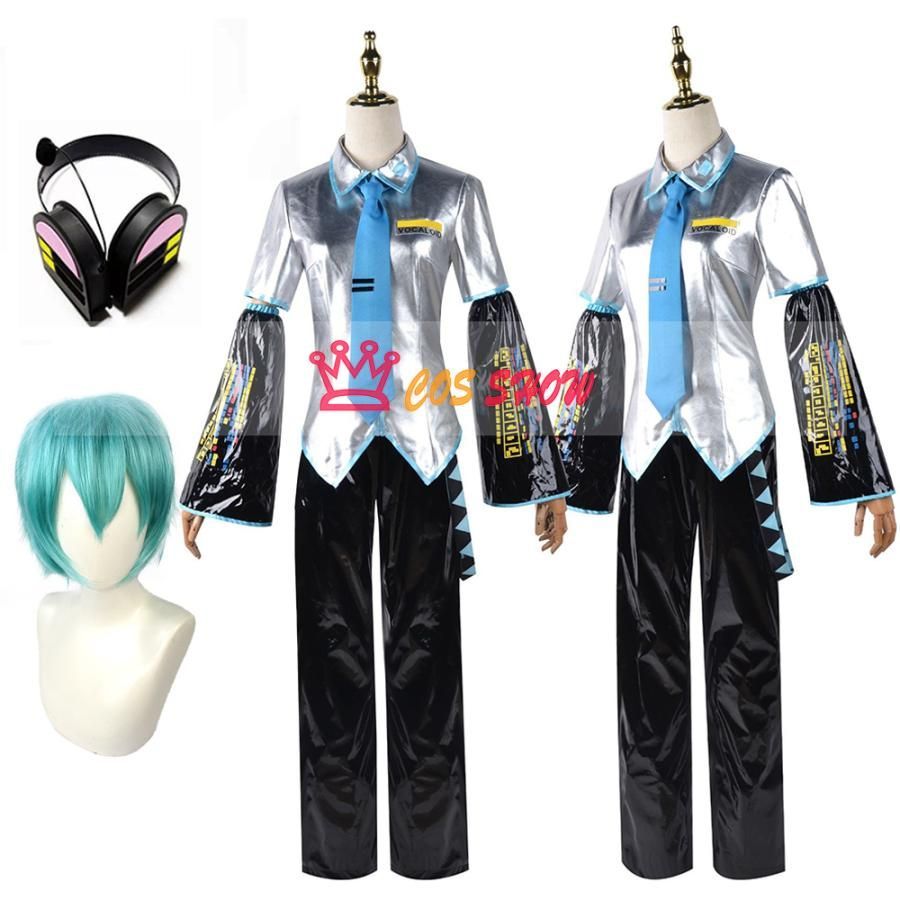 ボーカロイド VOCALOID2 初音ミクオ風 コスプレ衣装 cosplay エナメル革製 ウィッグ追加 仮装 イベント クリスマス ハロウィン ステー