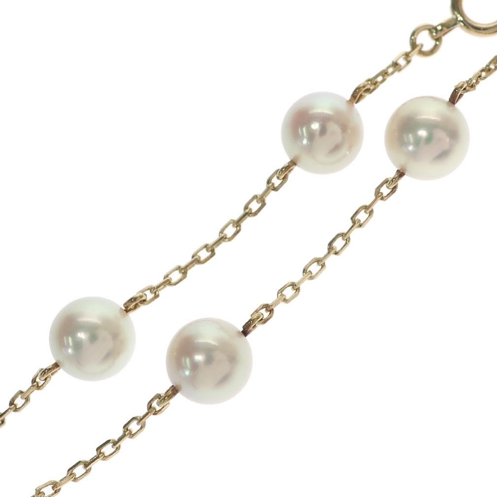 未使用品】MIKIMOTO ミキモト パール ブレスレット 8P 8粒 K18 YG 750 