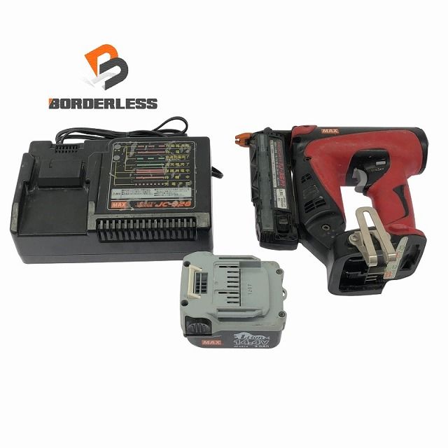 品 MAX マックス 14.4V 充電式ピンネイラ TJ-35P1 バッテリー1個 14.4V 3.0Ah 充電器付き 電動工具 大工道具