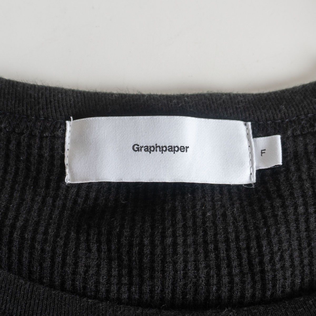 美品】GRAPHPAPER【Waffle S/S Crew Neck Tee】F ワッフル T