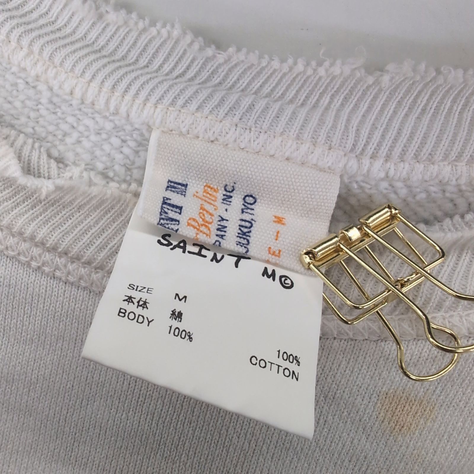 XL セイントマイケル×BerBerJin ユーズド加工クルーネックスウェット SAINT Mxxxxxx X BerBerJin CREW NECK SWEAT YOUNG | すべての