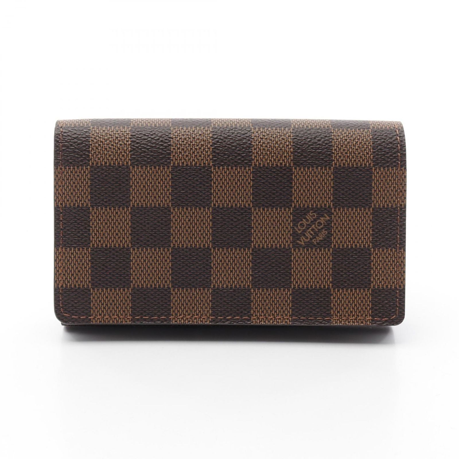 ルイ ヴィトン LOUIS VUITTON 二つ折り財布 ポルトフォイユ トレゾール ダミエエベヌ N61736 PVCコーティングキャンバス ポルトフォイユ トレゾール レディース Used A