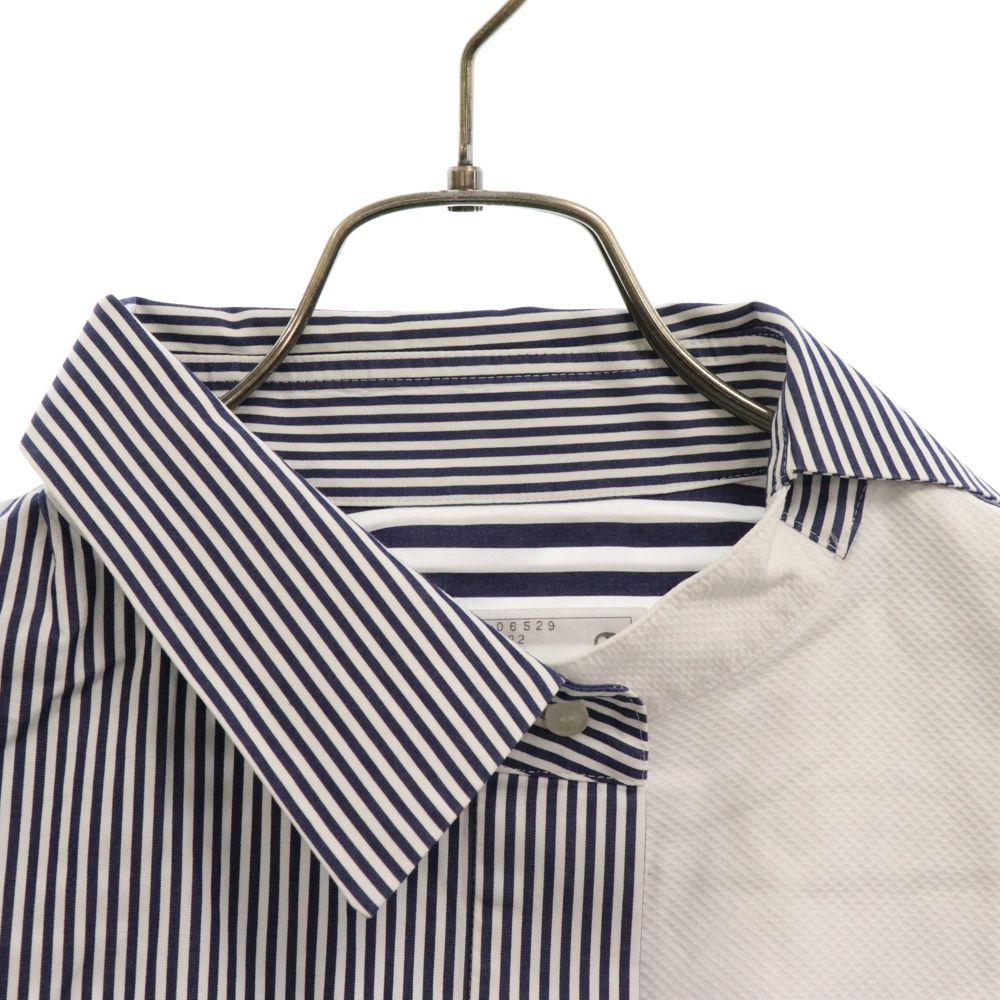 Sacai (サカイ) 23SS STRIPED POPLIN SHIRT DRESS ストライプ 切替 