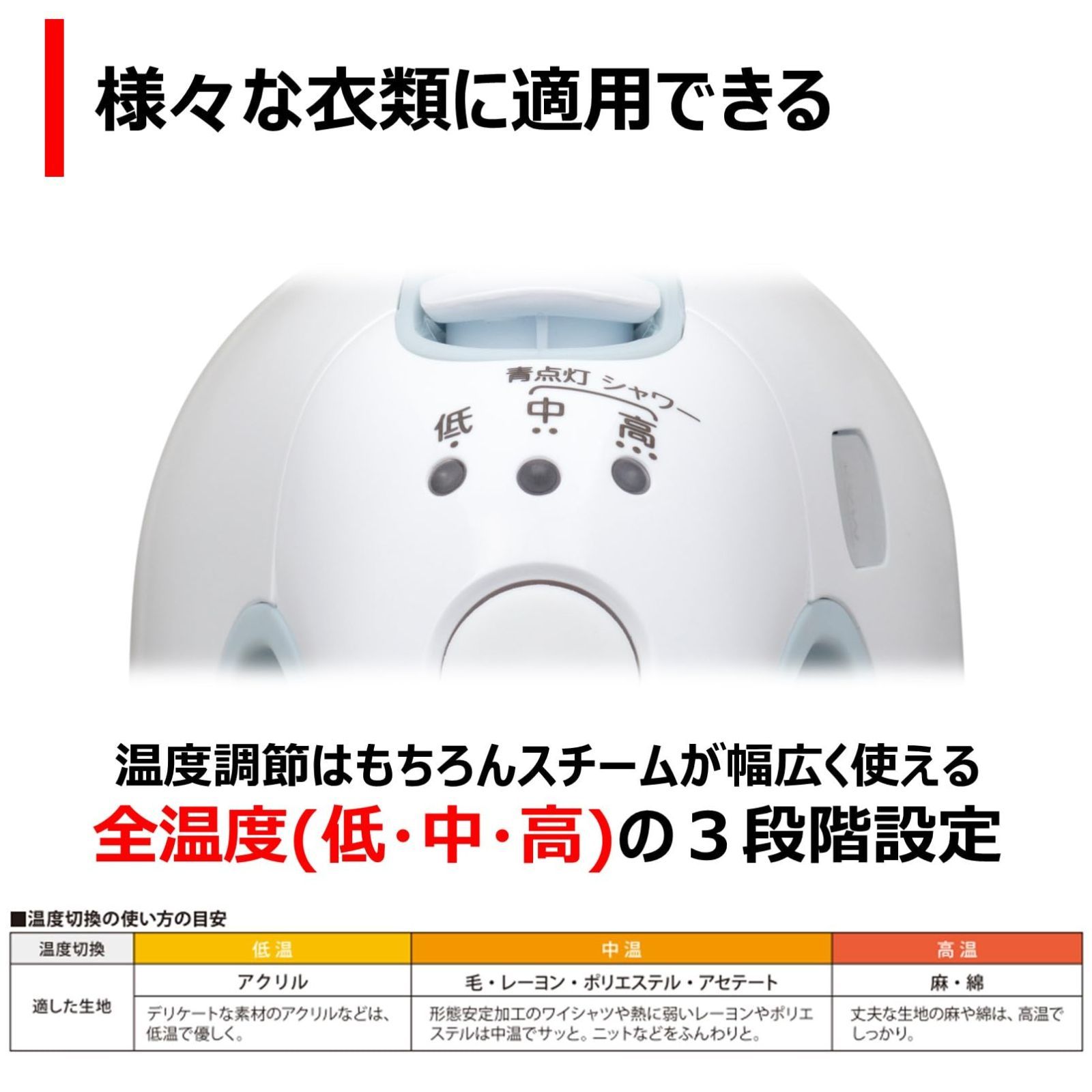 スチームアイロン コードレス