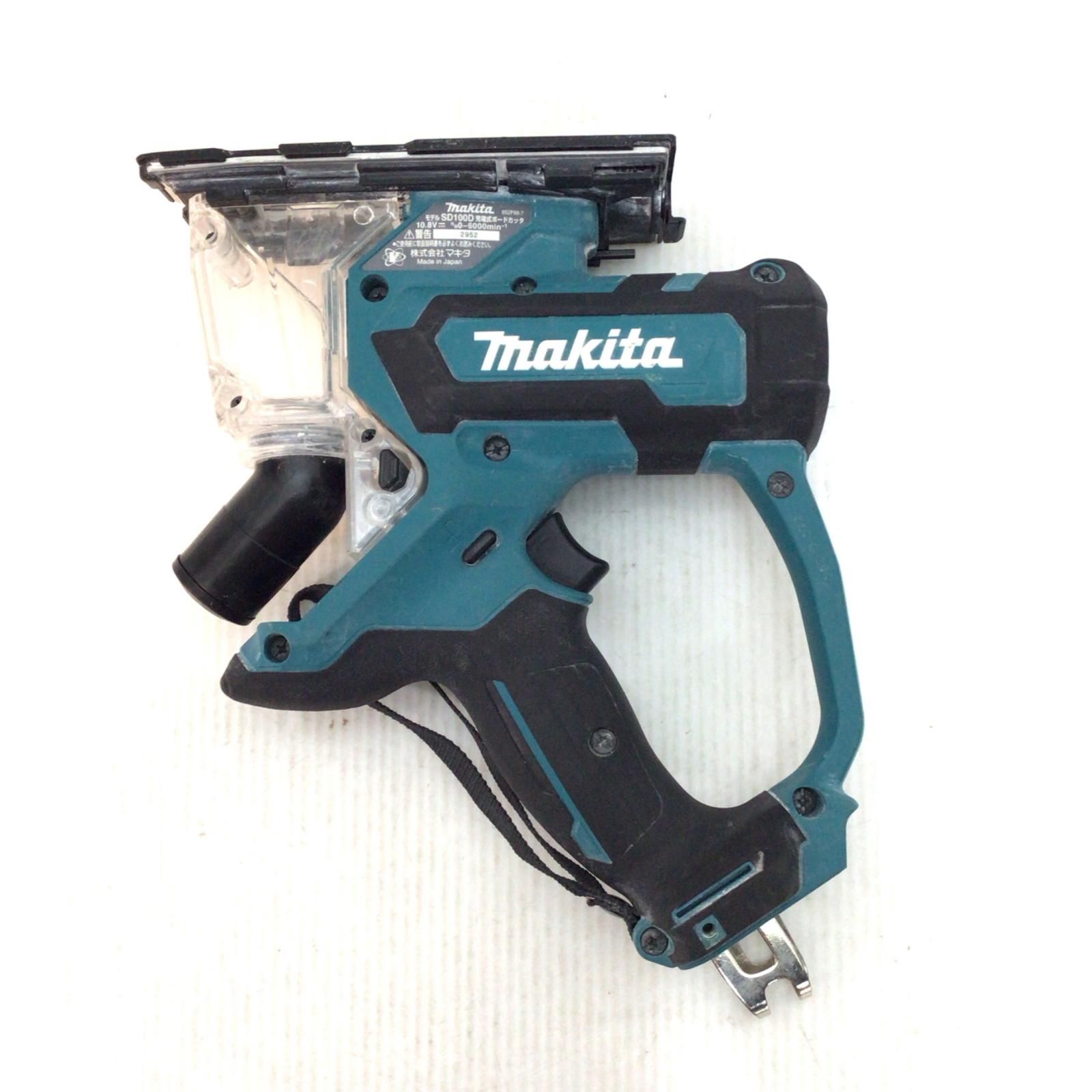 ΘΘMAKITA マキタ ボードカッタ 程度C 本体のみ コードレス式 10.8v 2952 キズ ヨゴレ有 SD100D ブルー