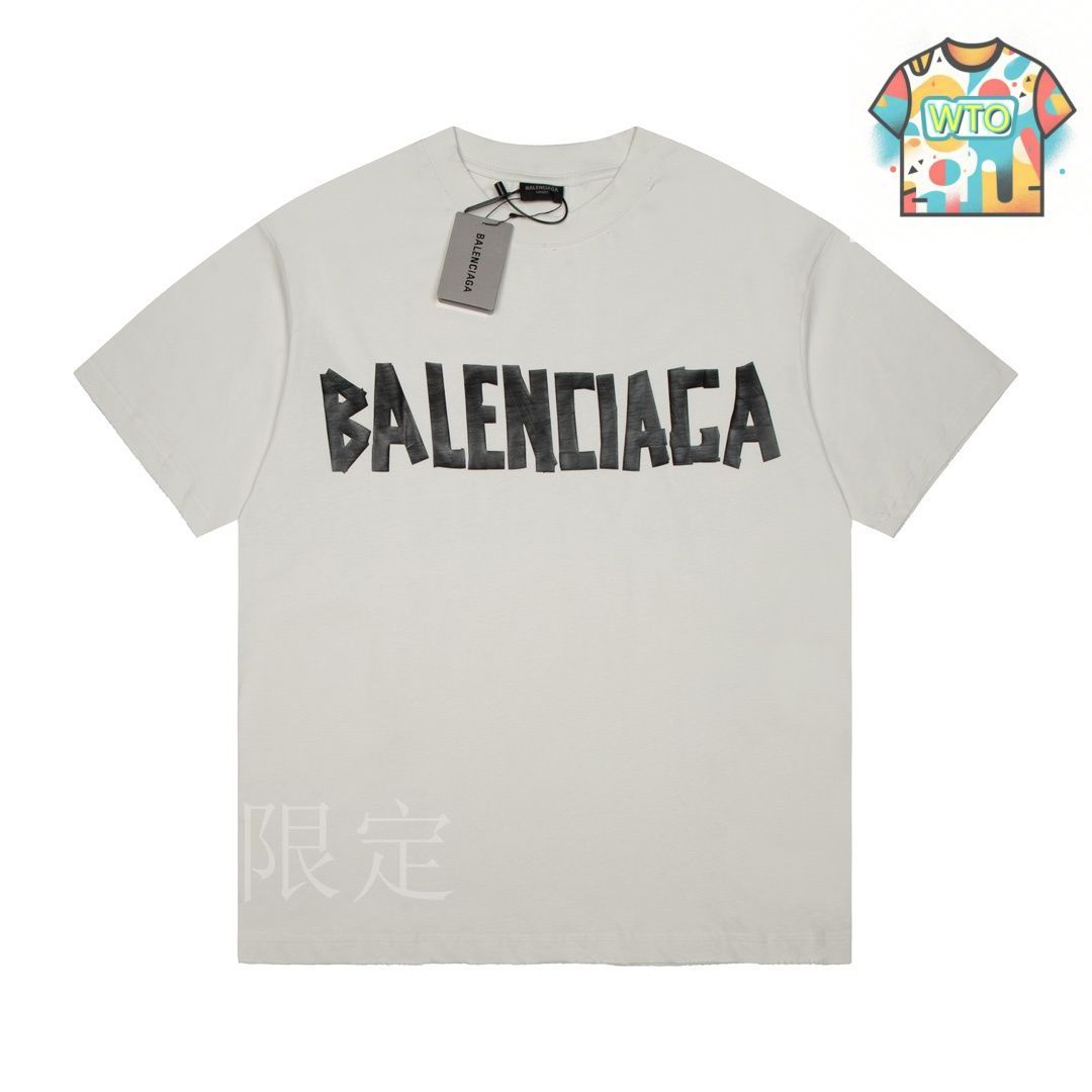 BALENCIAGA バレンシアガ ショートTシャツ バレンシアガ（Balenciaga） プリント ショートスリーブ T