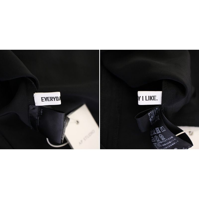 未使用品 エーピーストゥディオ EVERYDAY I LIKE 23SS ミニマルサテンノースリーブブラウス シャツ クルーネック 無地 F 黒 エーピーストゥディオ AP STUDIO EVERYDAY I LIKE 23SS ミニマル