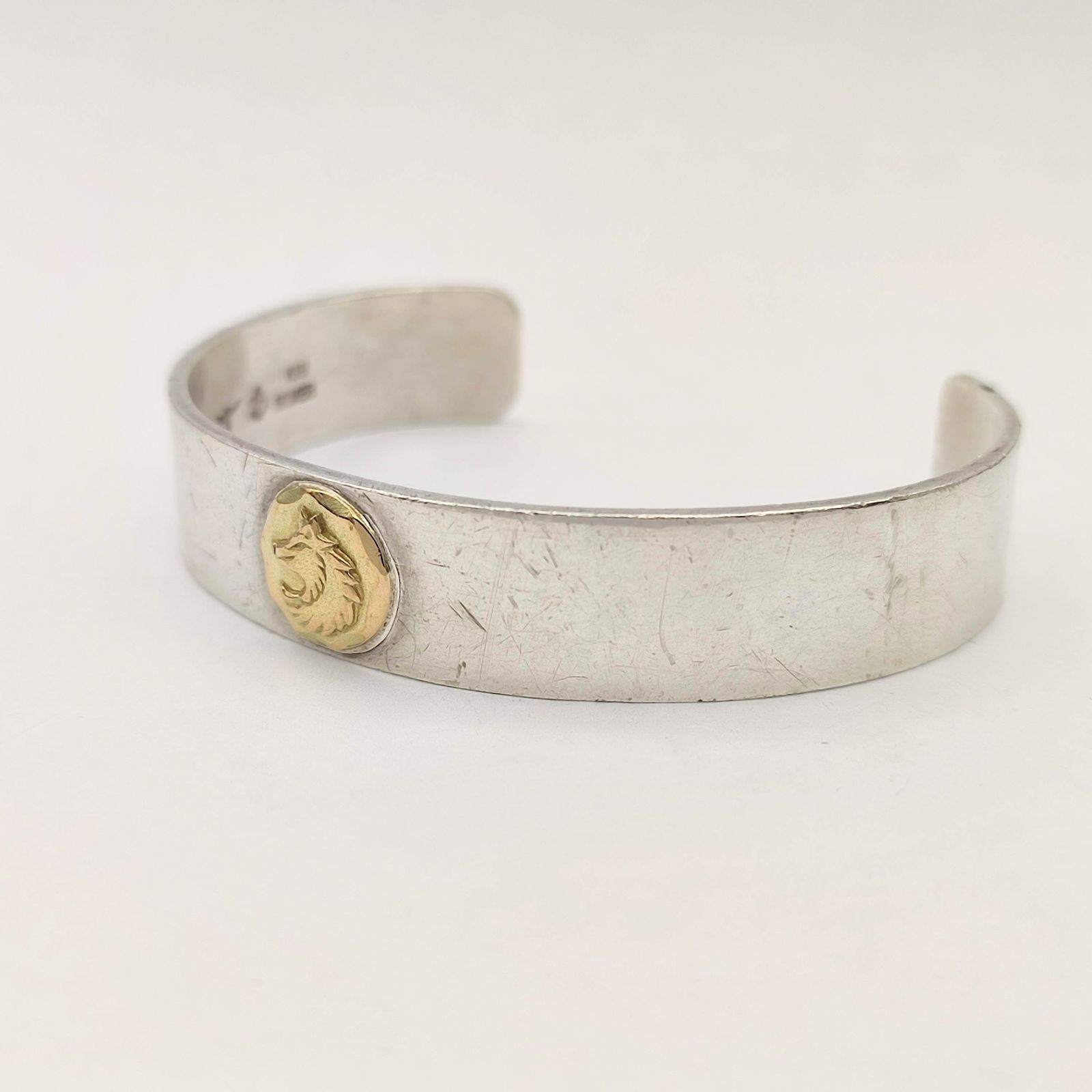 tady&king ウルフSVバングル TADY & KING 平打ちバングル ウルフ L