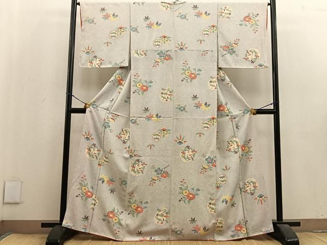 平和屋着物□上質な小紋 草花文 金彩 正絹 逸品 BAAU4315mz - メルカリ