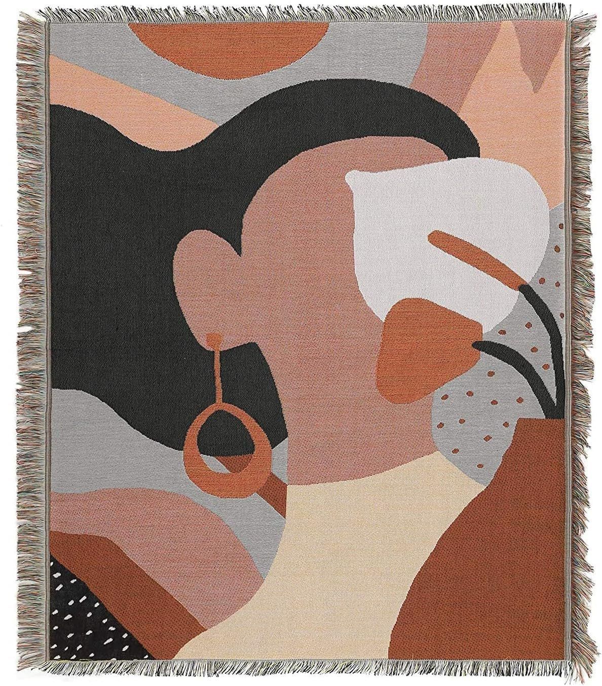 数量限定】マルチカバー， 北欧， ひざ掛け，フリンジ付き，アメリカ