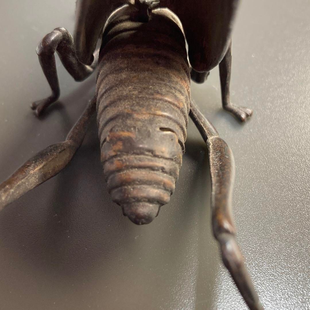 古銅自在バッタ置物 66g|全長約8.7㎝