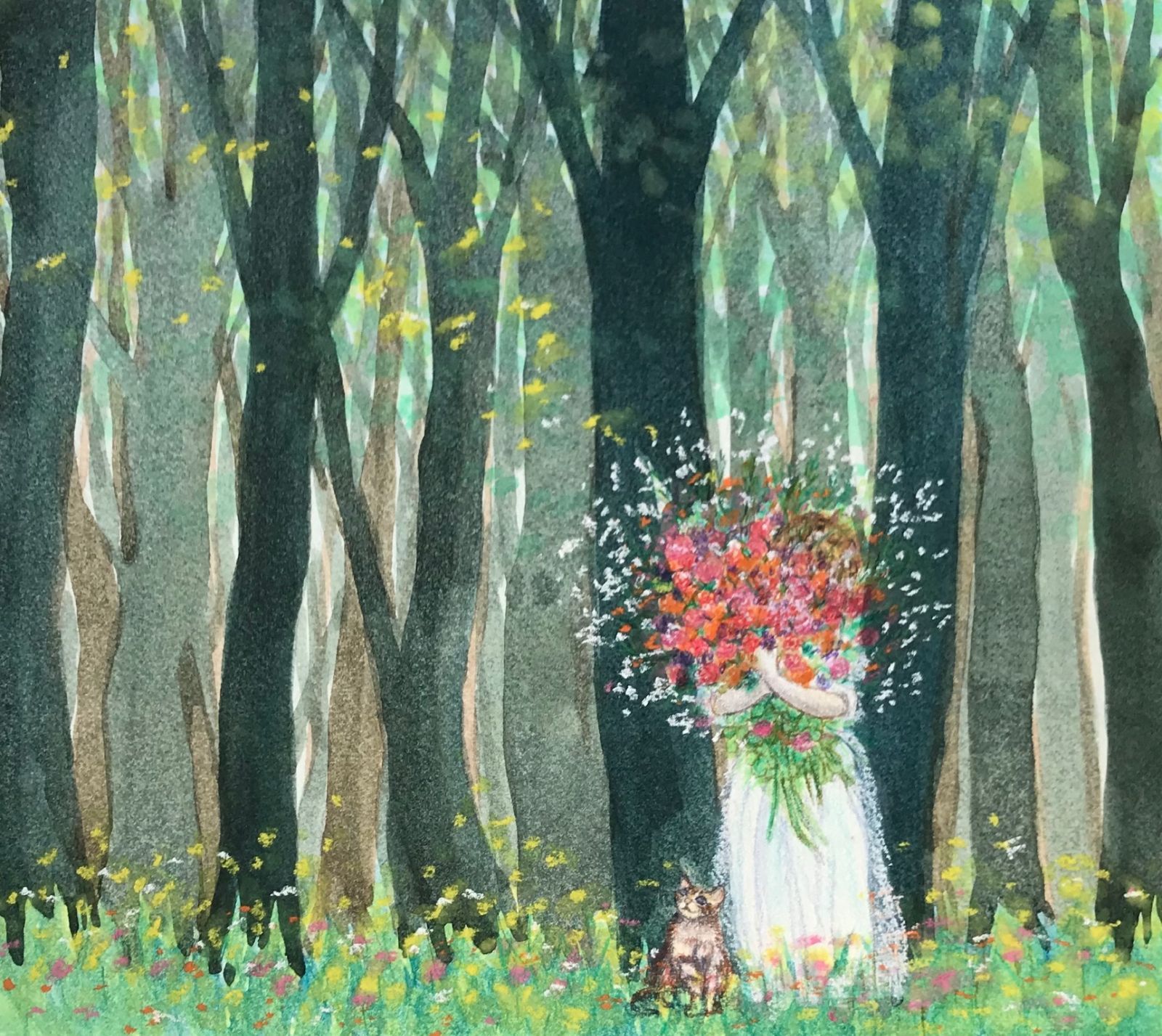 真作 希少 水彩画 肉筆 古田十郎 教会 共シール 青山学院 1983年