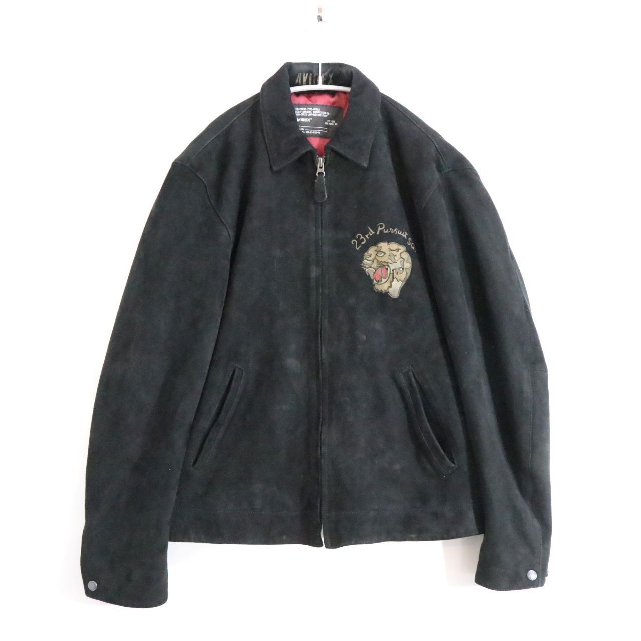 【美品】AVIREX アビレックス ウール レザー ジャケット XL 中古B】AVIREX アヴィレックス XL メンズ レザージャケット AGED