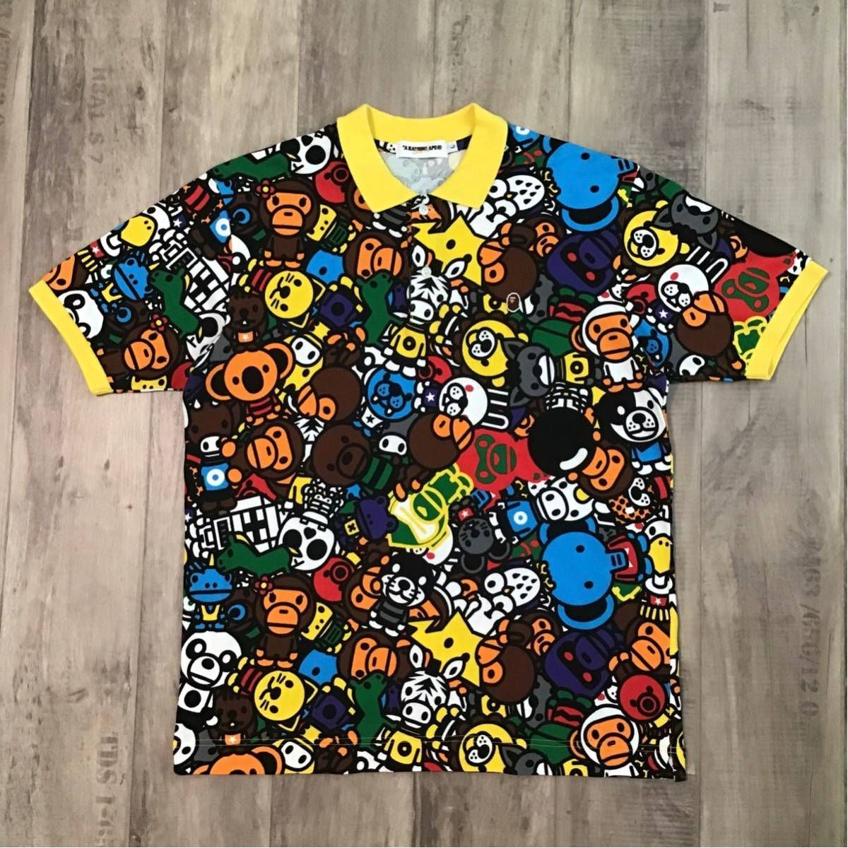 ☆新品☆ マイロ アニマル サファリ ポロシャツ Lサイズ a bathing ape