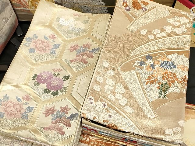 平和屋本店■袋帯 西陣 まとめて100点 向かい鶴 孔雀 花柄 葡萄 七宝 宝相華 楽器 金銀糸 など 着用可能多数 未使用品あり 全て正絹 se3697 平和屋本店□袋帯 西陣 まとめて100点 向かい鶴 孔雀 花柄 葡萄 七宝