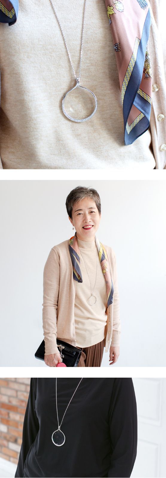 虫眼鏡 女性