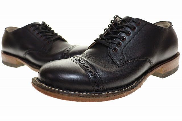 ホワイツ WHITE'S DRESS TOE RETRO OX SIZE 8 Eワイズ 154-L BLACK レトロ オックス ドレスレザー ドレスシューズ アメリカ製 革靴 ブラック 【ブランド古着ベクトル】【中古】250106