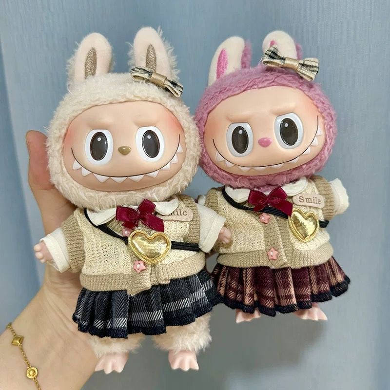 labubu ぬいぐるみ 3点まとめ売り♡ LABUBU/ラブブ ぬいぐるみ服 ぬい服 靴入り3点セット 843D