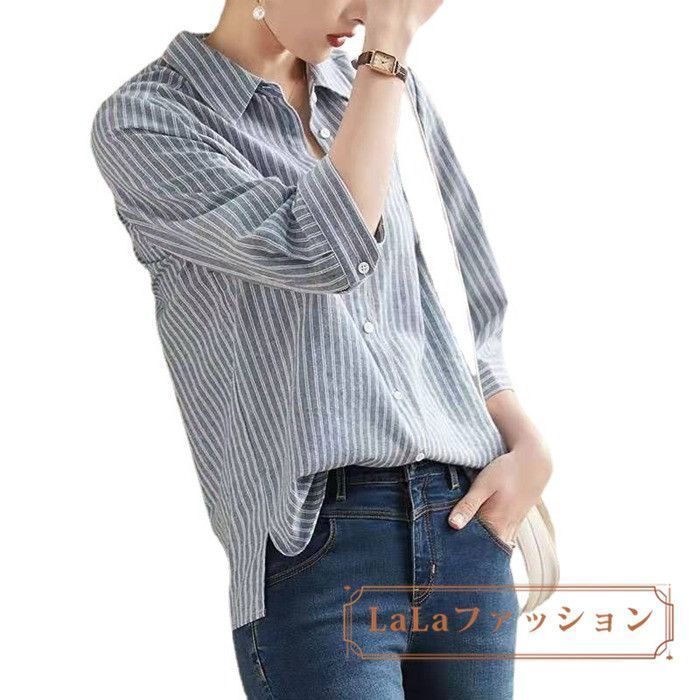 シャツ レディース 七分袖 ブラウス とろみシャツ とろみ