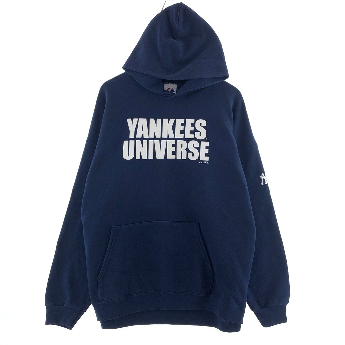 古着 Majestic MLB NEW YORK YANKEES ニューヨークヤンキース スウェットプルオーバーパーカー メンズXXL/taa001091
