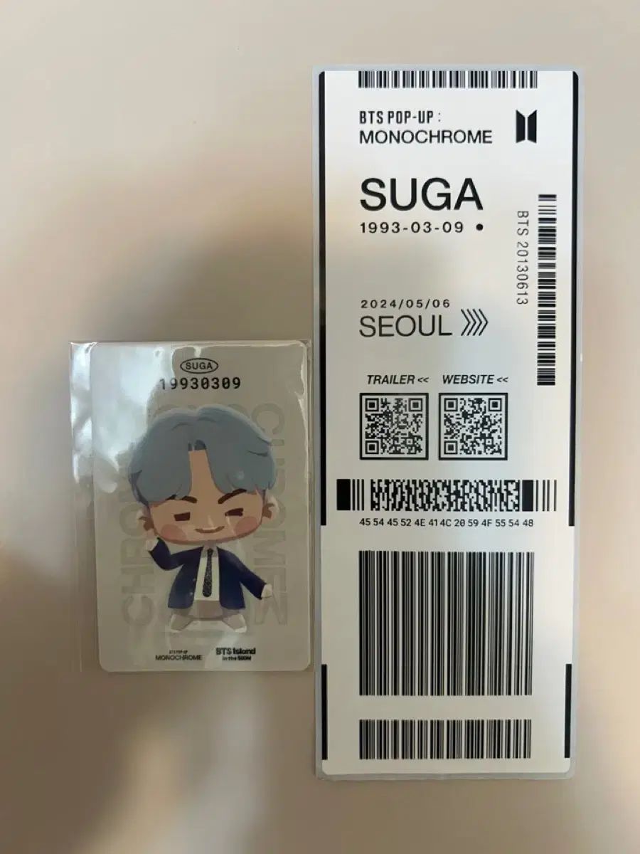 BTS BTS(防弾少年団・バンタン) モノクローム IN THE SEOM インザソム トレカ シュガ(SUGA・ユンギ) ラゲージタグ 新品