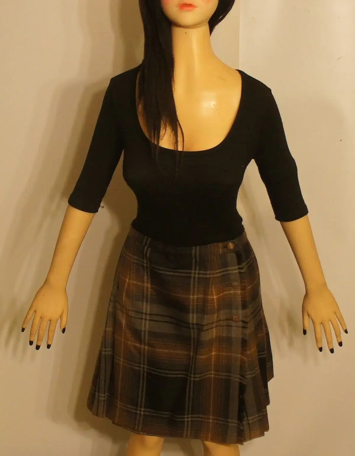 2090ミニスカート ミニスカート プリーツスカート チェック柄スカート ヴィンテージスカート ロング丈スカート スカート ロング丈 WWW_MORNINGWALKER_COM