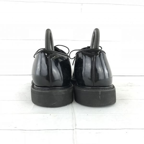 80s-90s?/Vintage★USA製★キャップス★サービスシューズ/プレーントゥ【25.5程度/黒】グッドイヤー製法/ビブラムソール/エナメル加工◆G-109 80s-90s?/Vintage☆USA製☆キャップス☆サービスシューズ/プレーントゥ